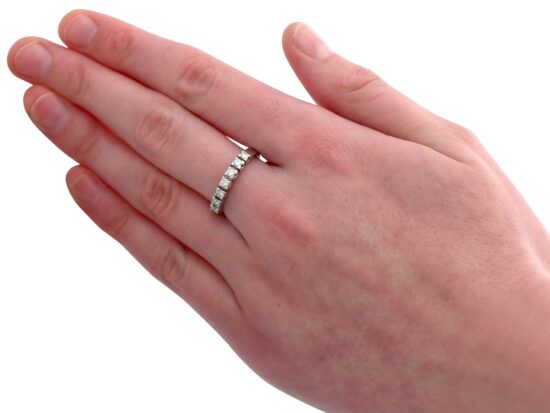 wearing Seven Stone Diamond Eternity Ring