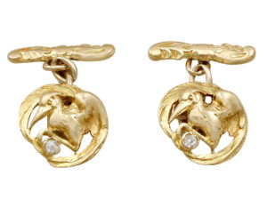 gold bird cufflinks