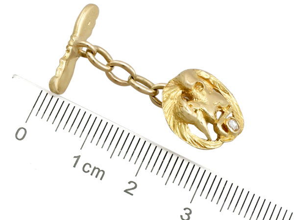 size of gold bird cufflinks