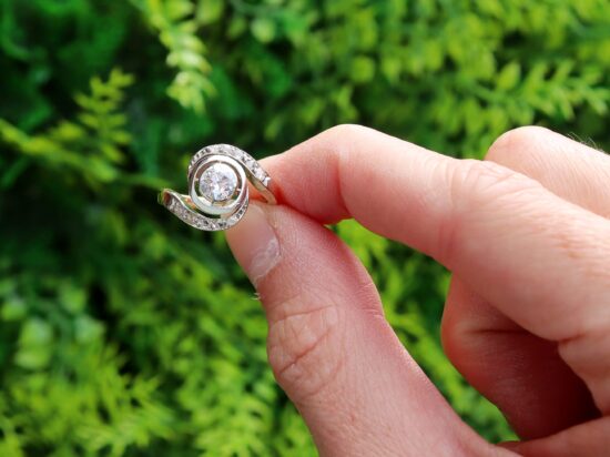 Victorian Diamond Twist Ring Outside