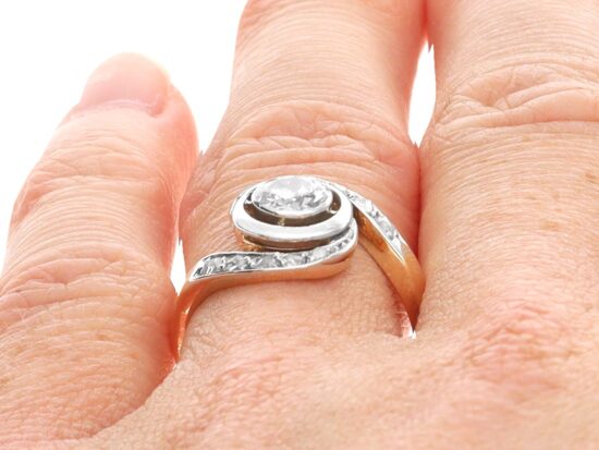 Yellow Gold Ring Wearing Detail