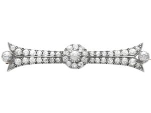 Diamond Bar Brooch