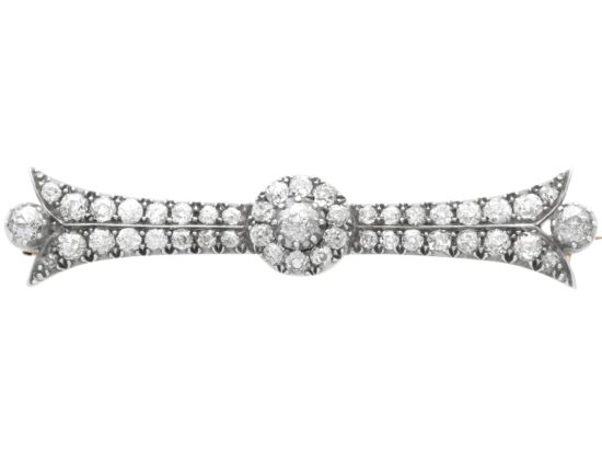 Diamond Bar Brooch