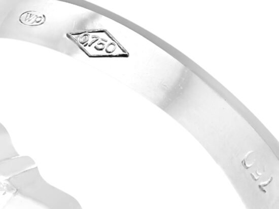 Diamond 18ct White Gold Half Eternity Ring hallmarks
