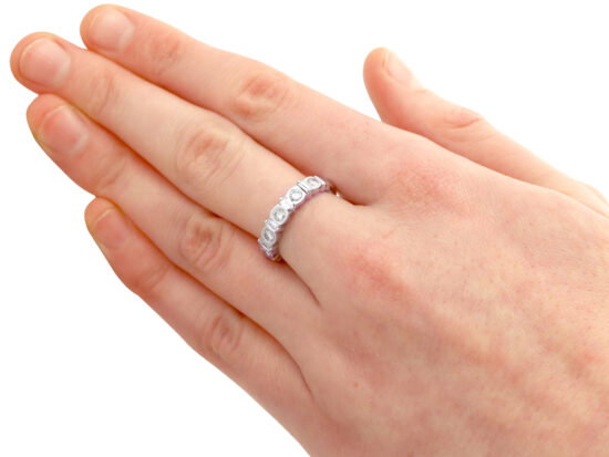 wearing Diamond 18ct White Gold Half Eternity Ring