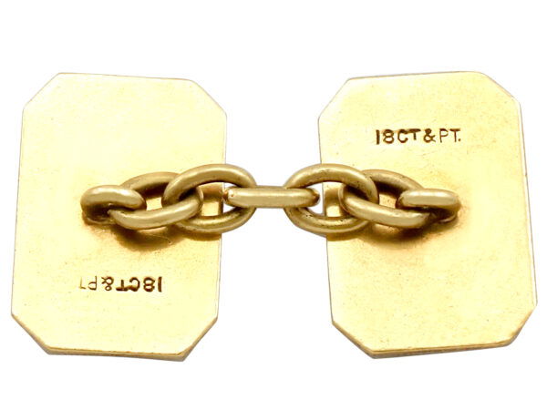 Vintage Oval Cufflinks Reverse View