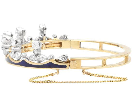 Antique Crown Bangle Side View