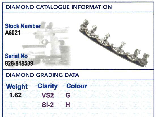 Diamond Grading Card With Bangle
