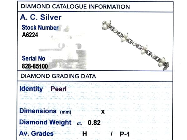 Natural Pearl Report Certificate