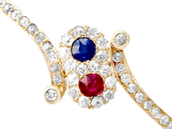 Ruby Sapphire Diamond Close-Up