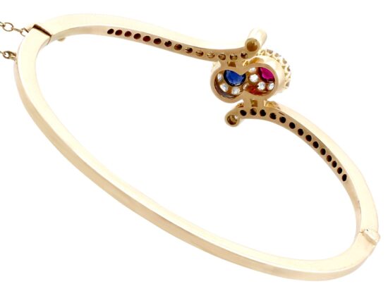 Ruby Sapphire Bangle Reverse View