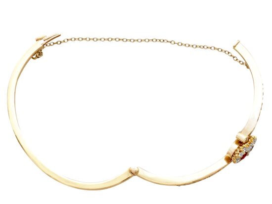 Ruby Sapphire Bangle Open