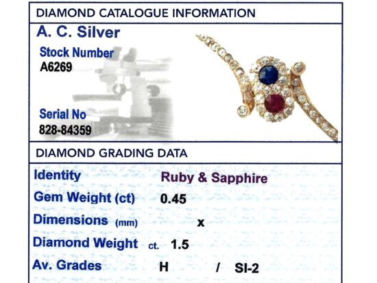 Diamond Grading Card With Bangle
