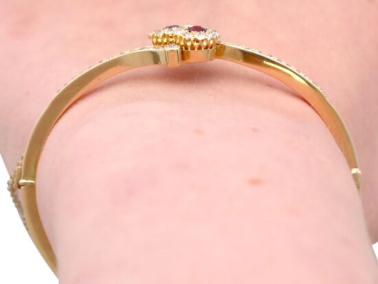 Gemstone Bangle Worn Close-Up