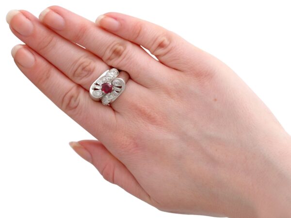 wearing Vintage Ruby & Diamond Ring
