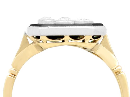 Onyx and Diamond Ring setting