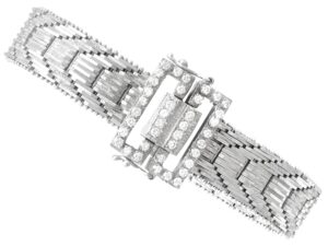 Art Deco Diamond White Gold Bracelet