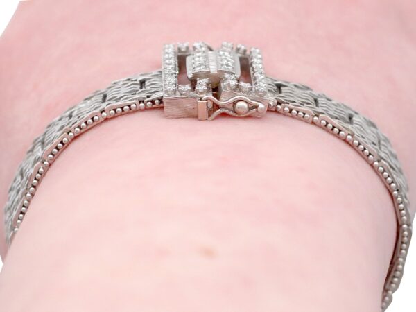 White Gold Bracelet Worn Close-Up