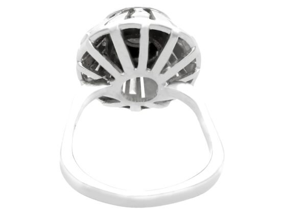 White Gold Black Onyx & Diamond Ring back