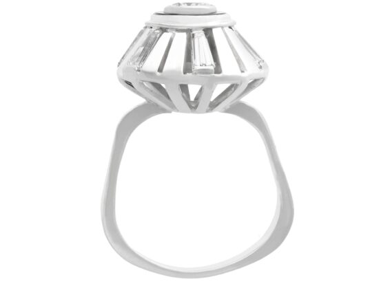 White Gold Black Onyx & Diamond Ring setting