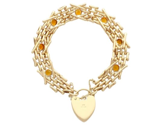 Citrine Gold Bracelet Detail