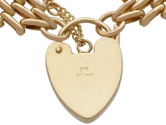 Heart Padlock Yellow Gold Hallmarks