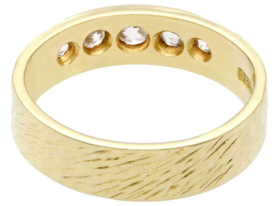 Five Stone Diamond Band back