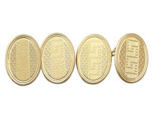 hallmarked 18k gold cufflinks