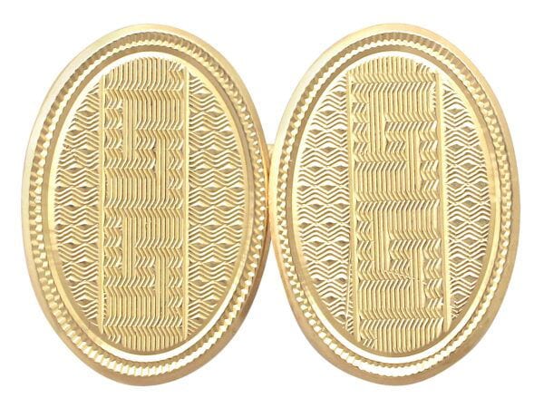 hallmarked gold cufflink