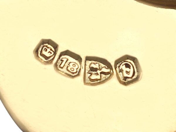 hallmarked gold cufflink