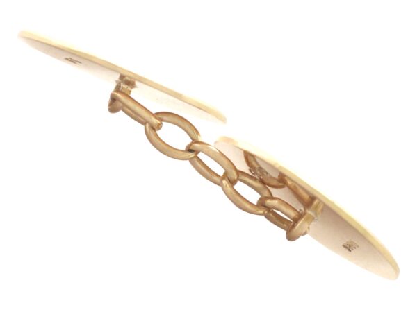 side view antique 18k gold cufflinks