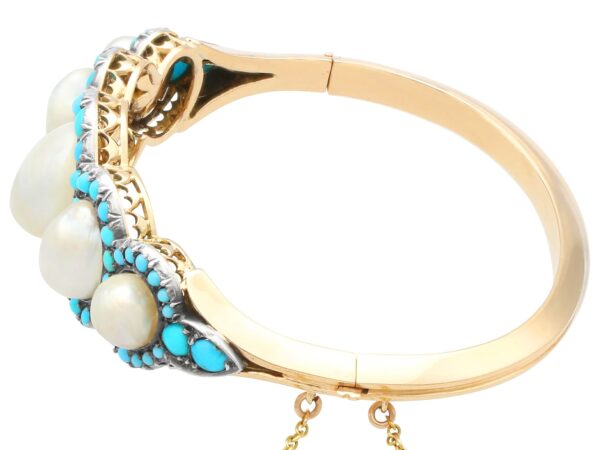 Pearl Turquoise Bangle Angled View