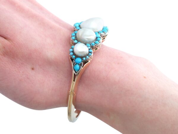 Victorian Gold Bangle Wrist View