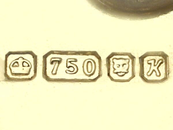 9 ct Yellow Gold Cufflinks Hallmarks