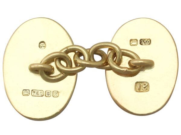Vintage Cufflinks Reverse