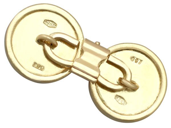 gold cufflinks with hallmarks
