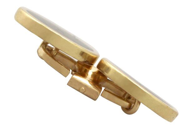 vintage gold enamel cufflinks