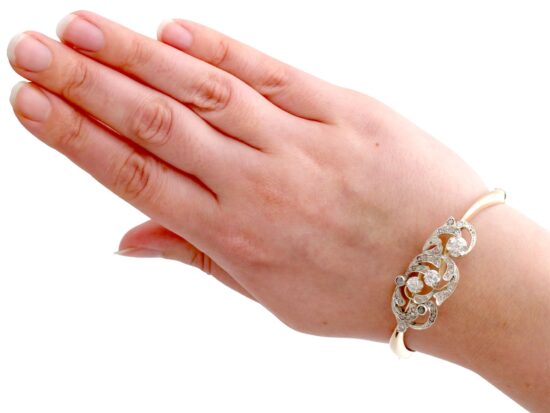 Russian Gold Bangle On Hand