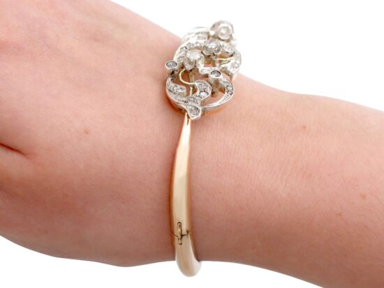 Antique Diamond Bangle Wearing Shot