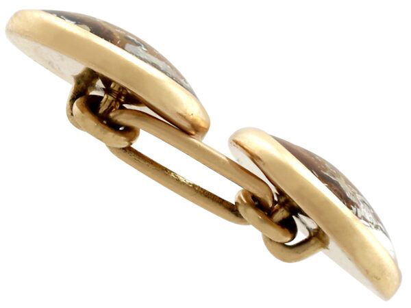 antique gold horse cufflinks