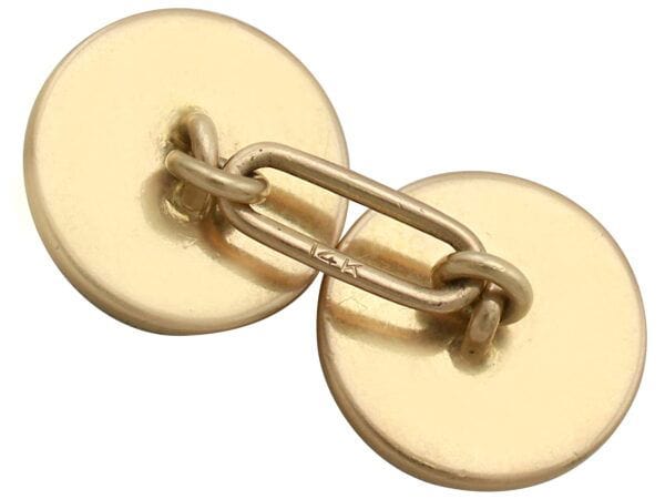 back of antique gold horse cufflinks