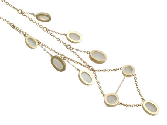 Victorian Moonstone Necklace reverse