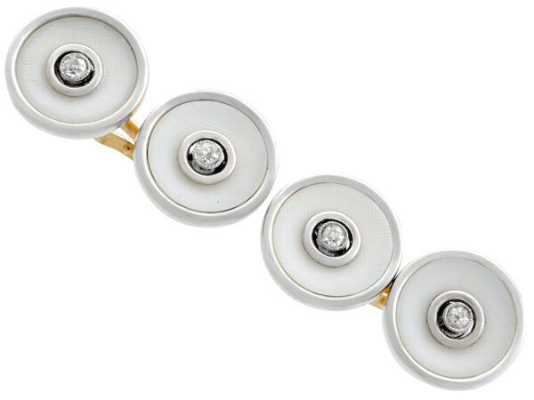 diamond and hardstone cufflinks