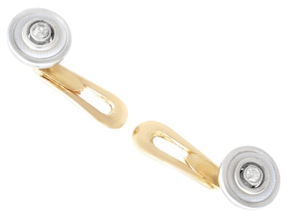 antique gold diamond and stud set