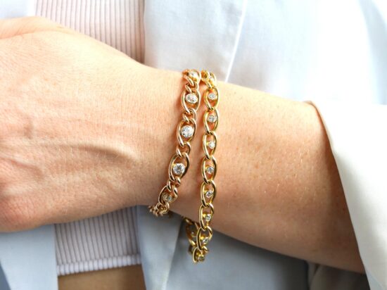 Gold Bracelets On Wrist