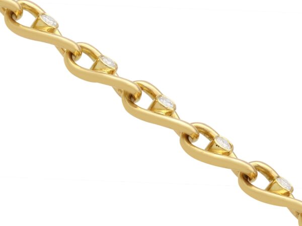 Diamond Curb Bracelet Angled Link
