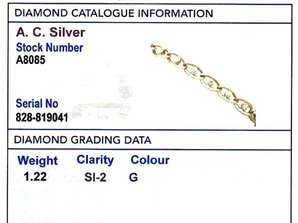 Diamond Grading Card With Bracelet