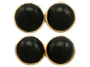 gold star diopside cufflinks