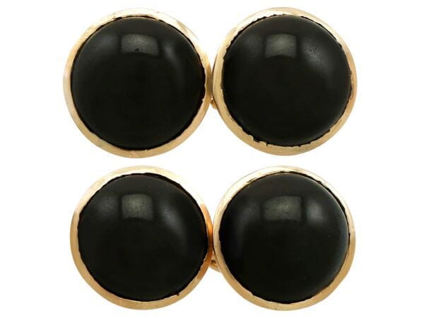 gold star diopside cufflinks