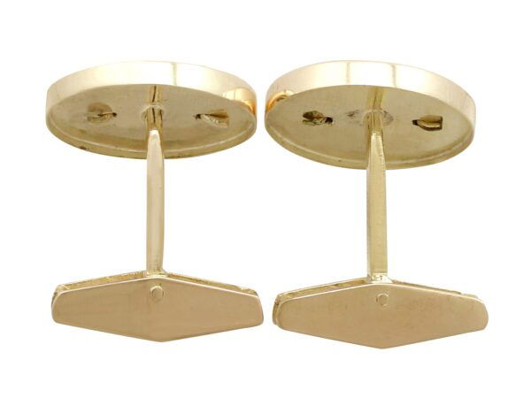 18k yellow gold bird cufflinks